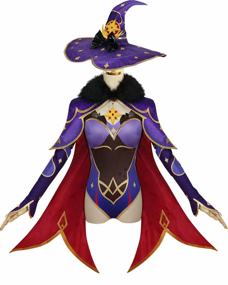 Auscosplay Genshin Impact Mona Cosplay Costume Dress 3 Auscosplay Genshin Impact Mona Cosplay Costume Dress