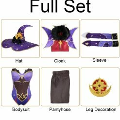 Auscosplay Genshin Impact Mona Cosplay Costume Dress 13 Auscosplay Genshin Impact Mona Cosplay Costume Dress