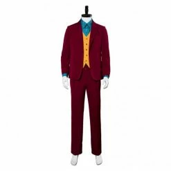 Auscosplay Joker 2019 Red Suit Outfit Full Cosplay Costume