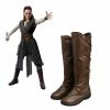 Auscosplay Star Wars 8 The Last Jedi Rey Brown Shoes Cosplay Boots