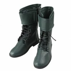 Auscosplay Green Arrow Oliver Queen Cosplay Boots Green Arrow Season 4 Superhero Shoes Cosplay Shoes