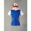 Auscosplay Pokemon Ash Ketchum Trainer Jacket Cosplay Costume Anime Costume