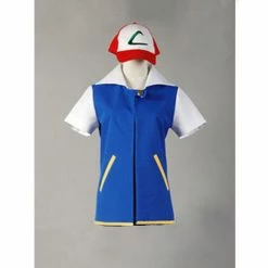 Auscosplay Pokemon Ash Ketchum Trainer Jacket Cosplay Costume Anime Costume