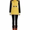 Auscosplay Anime Costume Dragon Ball Z Bulma Cosplay Costume Yellow Dress