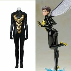 Auscosplay Hzym Ant-Man Wasp Janet Van Dyne Jumpsuit Cosplay Costume