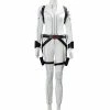 Auscosplay Black Widow Natasha Romanoff White Jumpsuit Cosplay Costume
