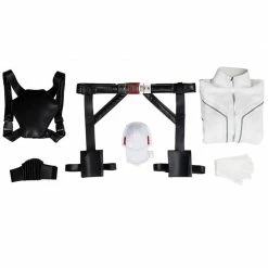 Auscosplay Black Widow Natasha Romanoff White Jumpsuit Cosplay Costume