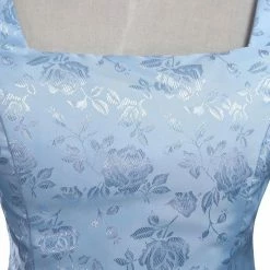 Auscosplay Princess Cinderella Cosplay Costume Blue Dress For Adult