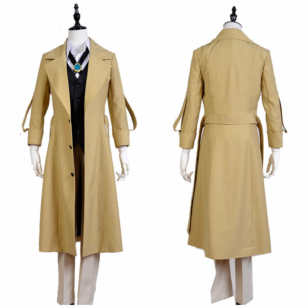 Auscosplay Anime Costume Bungou Stray Dogs Osamu Dazai Cosplay Costume Outfit 3 Auscosplay Anime Costume Bungou Stray Dogs Osamu Dazai Cosplay Costume Outfit