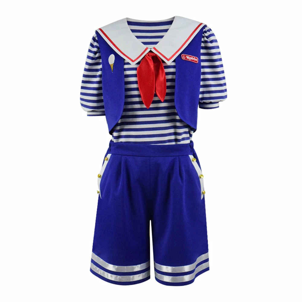Auscosplay Stranger Things 3 Robin Buckley Scoops Ahoy Cosplay Costume 4 Auscosplay Stranger Things 3 Robin Buckley Scoops Ahoy Cosplay Costume
