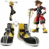 Auscosplay Kingdom Hearts Sora Shoes Yellow Cosplay Boots