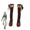 Auscosplay Violet Evergarden Cosplay Shoes Anime Women Boots