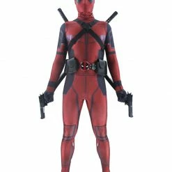 Auscosplay Deadpool Costumes 2020 Deadpool Cosplay Costume Bodysuits Suit For Adults And Kids Spandex Zentai 3D Style