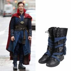 Auscosplay Doctor Strange Costumes Doctor Strange Cosplay Boots Hot Movie Dr Cosplay Shoes Men Boots