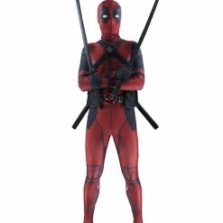 Auscosplay Deadpool Costumes 2020 Deadpool Cosplay Costume Bodysuits Suit For Adults And Kids Spandex Zentai 3D Style