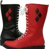 Auscosplay Harley Quinn Costumes Batman Harley Quinn Cosplay Shoes Arkham Knight Cosplay Boots