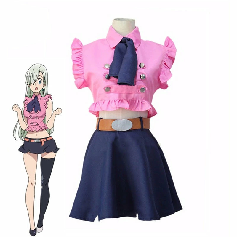 Auscosplay Anime Costume Seven Deadly Sins Elizabeth Liones Dress Cosplay Costume 3 Auscosplay Anime Costume Seven Deadly Sins Elizabeth Liones Dress Cosplay Costume