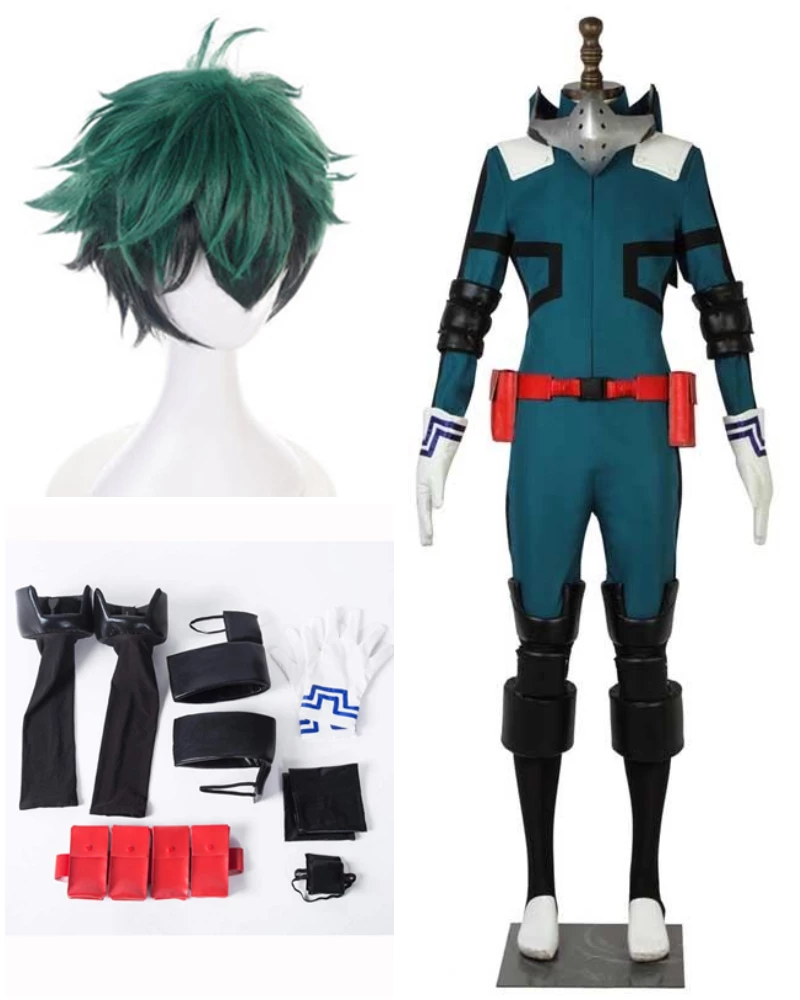 Auscosplay My Hero Academia Izuku Midoriya Deku Battle Cosplay Costume 10 Auscosplay My Hero Academia Izuku Midoriya Deku Battle Cosplay Costume