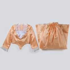 Auscosplay Hamilton Angelica Dance Orange Cosplay Costume Dress