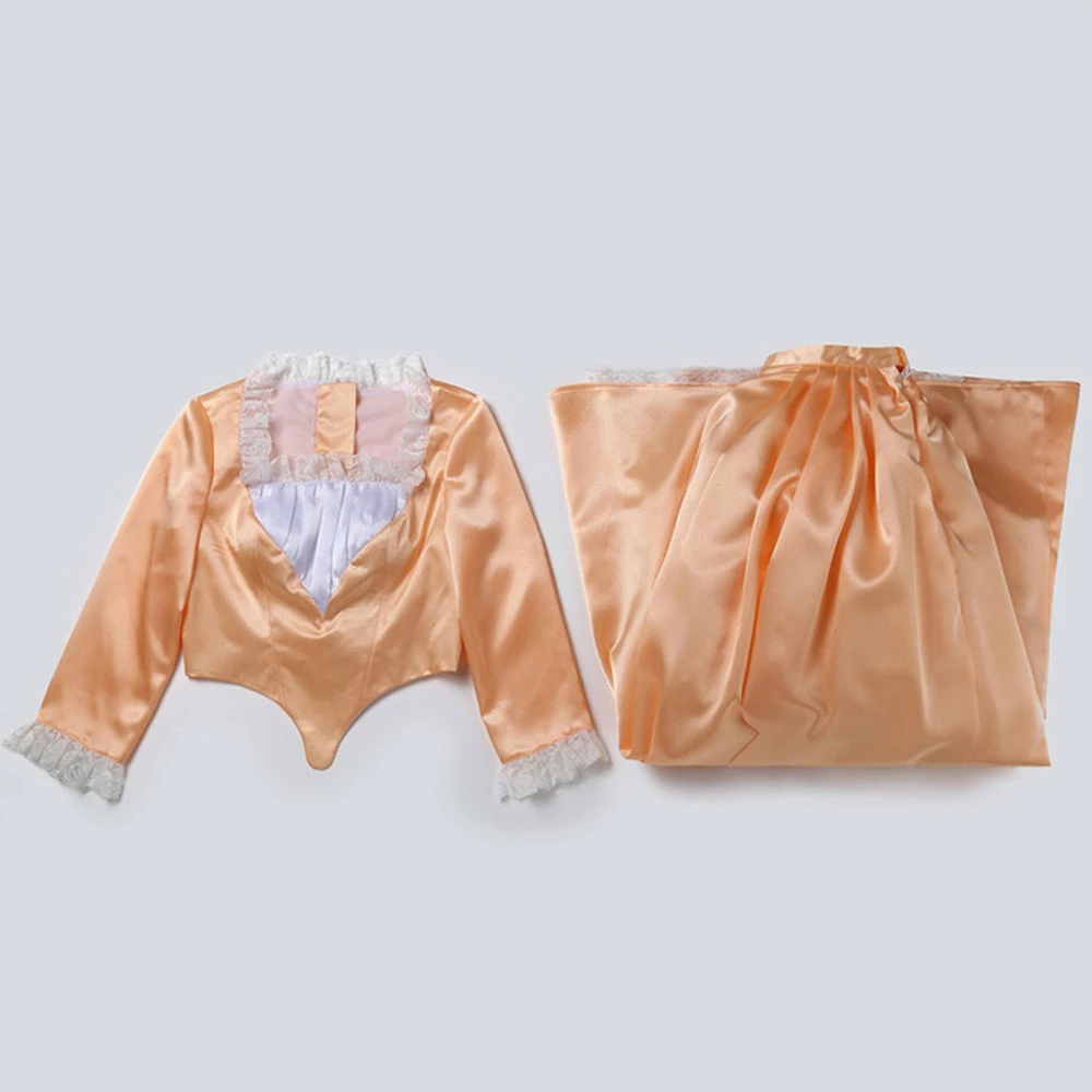Auscosplay Hamilton Angelica Dance Orange Cosplay Costume Dress 4 Auscosplay Hamilton Angelica Dance Orange Cosplay Costume Dress