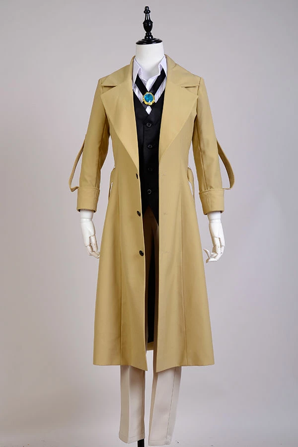 Auscosplay Anime Costume Bungou Stray Dogs Osamu Dazai Cosplay Costume Outfit 4 Auscosplay Anime Costume Bungou Stray Dogs Osamu Dazai Cosplay Costume Outfit