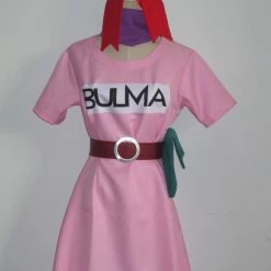 Auscosplay Anime Costume Dragon Ball Z Bulma Cosplay Costume Pink Dress