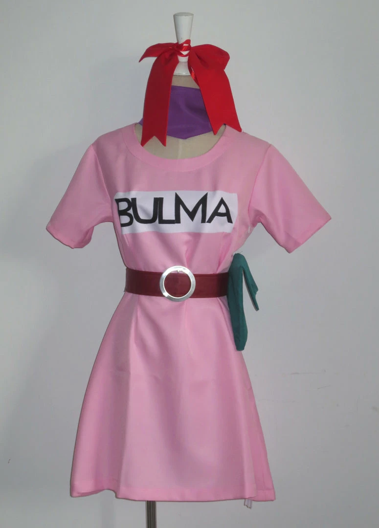 Auscosplay Anime Costume Dragon Ball Z Bulma Cosplay Costume Pink Dress 4 Auscosplay Anime Costume Dragon Ball Z Bulma Cosplay Costume Pink Dress