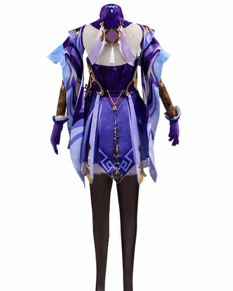 Auscosplay Genshin Impact Keqing Cosplay Costume Dress Genshin Impact Cosplay 4 Auscosplay Genshin Impact Keqing Cosplay Costume Dress Genshin Impact Cosplay