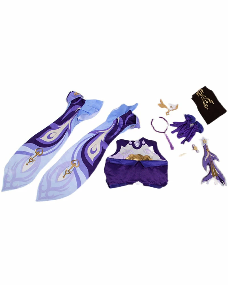 Auscosplay Genshin Impact Keqing Cosplay Costume Dress Genshin Impact Cosplay 6 Auscosplay Genshin Impact Keqing Cosplay Costume Dress Genshin Impact Cosplay