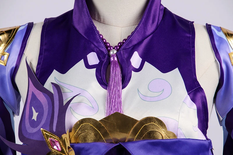 Auscosplay Genshin Impact Keqing Cosplay Costume Dress Genshin Impact Cosplay 7 Auscosplay Genshin Impact Keqing Cosplay Costume Dress Genshin Impact Cosplay