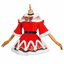 Auscosplay Genshin Impact Barbara Christmas Cosplay Costume Dress 11 Auscosplay Genshin Impact Barbara Christmas Cosplay Costume Dress