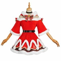 Auscosplay Genshin Impact Barbara Christmas Cosplay Costume Dress