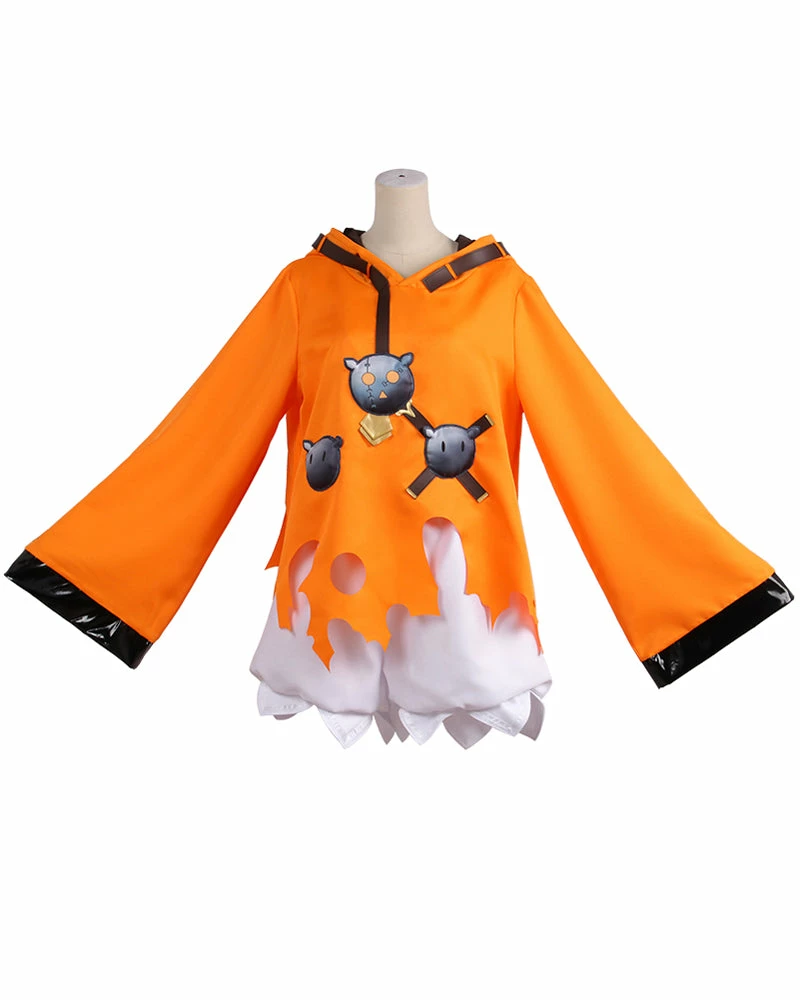 Auscosplay Genshin Impact Cosplay Genshin Impact Klee Cosplay Costume Orange Outfit 3 Auscosplay Genshin Impact Cosplay Genshin Impact Klee Cosplay Costume Orange Outfit
