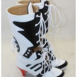 Auscosplay Suicide Squad Harley Quinn Cosplay Boots/Shoes Custom Made 8 Auscosplay Suicide Squad Harley Quinn Cosplay Boots/Shoes Custom Made