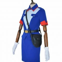 Auscosplay Pokemon Officer Jenny Cosplay Costume Dress
