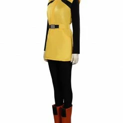 Auscosplay Anime Costume Dragon Ball Z Bulma Cosplay Costume Yellow Dress