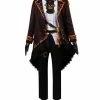 Auscosplay Genshin Impact Diluc Ragnvindr Cosplay Costume Outfit Genshin Impact Cosplay
