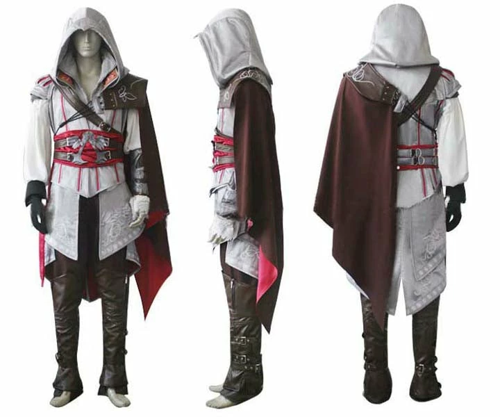 Auscosplay Assassin's Creed 2 Costume Ezio Auditore Cosplay Outfit 5 Auscosplay Assassin's Creed 2 Costume Ezio Auditore Cosplay Outfit
