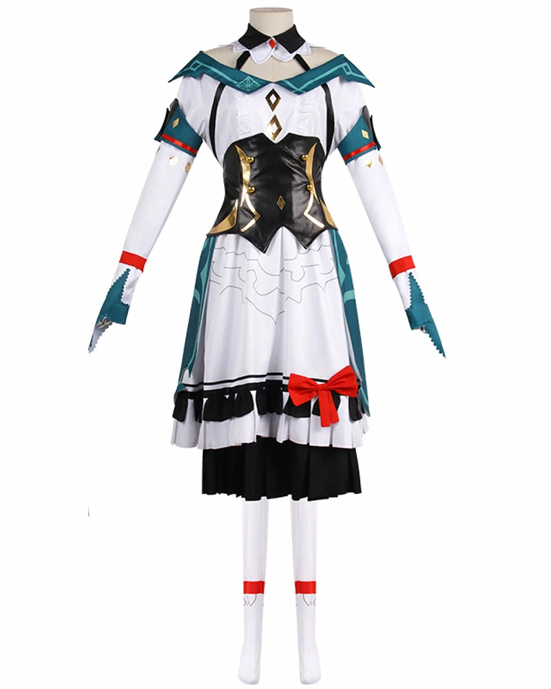 Auscosplay Genshin Impact Cosplay Genshin Impact Katheryne Cosplay Costume Dress 6 Auscosplay Genshin Impact Cosplay Genshin Impact Katheryne Cosplay Costume Dress
