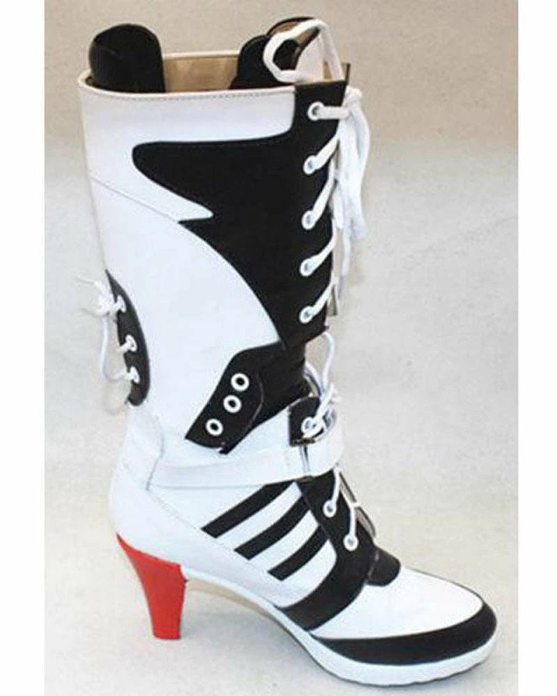 Auscosplay Suicide Squad Harley Quinn Cosplay Boots/Shoes Custom Made 6 Auscosplay Suicide Squad Harley Quinn Cosplay Boots/Shoes Custom Made