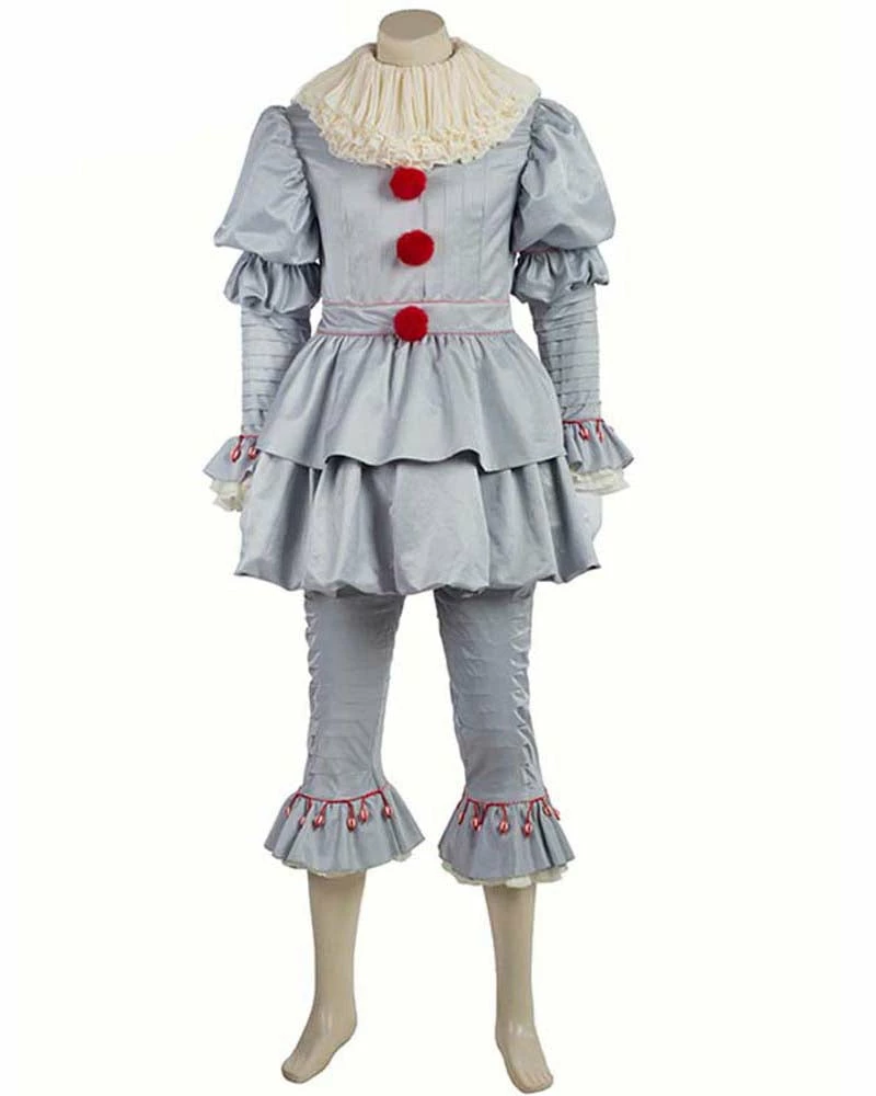 Auscosplay The It Clown Pennywise Cosplay Costume Outfit Stephen King's It 5 Auscosplay The It Clown Pennywise Cosplay Costume Outfit Stephen King's It