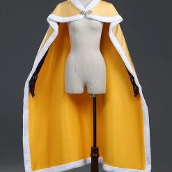 Auscosplay Princess Belle Dress Yellow Cosplay Costume Prince & Princess Costume