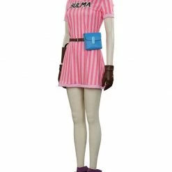 Auscosplay Dragon Ball Z Bulma Pink Dress Cosplay Costume