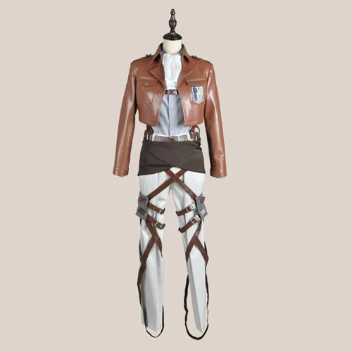 Auscosplay Attack On Titan Rivaille Levi Cosplay Costume Full Set 4 Auscosplay Attack On Titan Rivaille Levi Cosplay Costume Full Set
