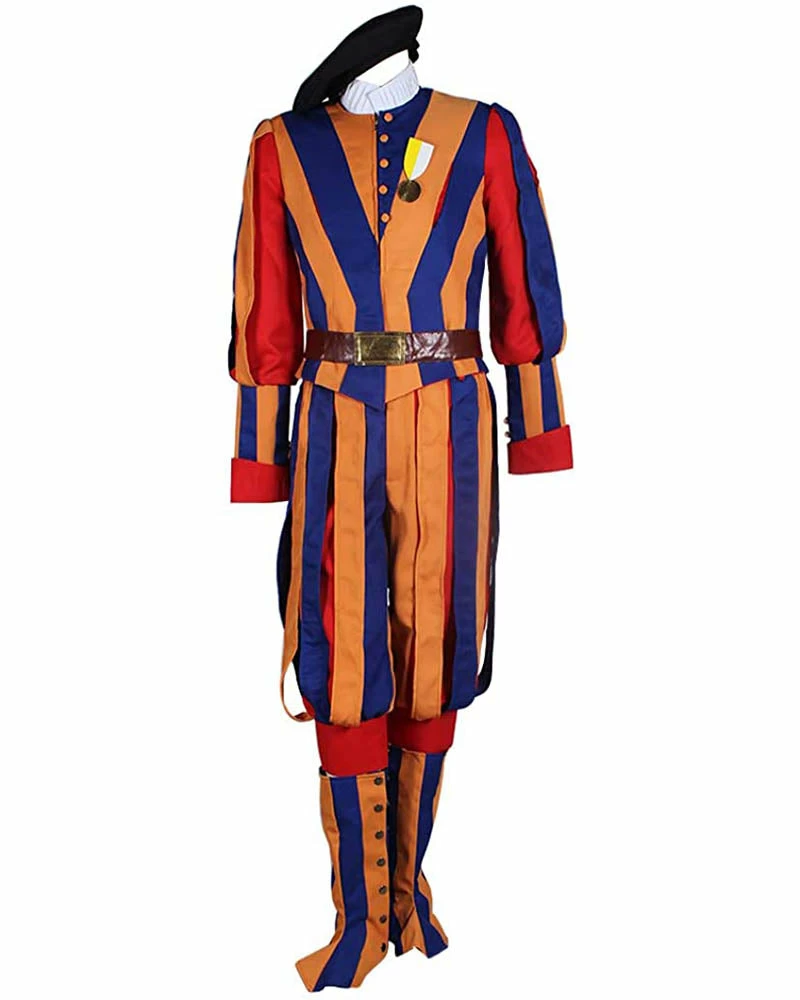 Auscosplay Switzerland Soldiers Costume Swiss Guard Uniform For Adult Men 4 Auscosplay Switzerland Soldiers Costume Swiss Guard Uniform For Adult Men