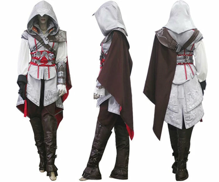 Auscosplay Assassin's Creed 2 Costume Ezio Auditore Cosplay Outfit 6 Auscosplay Assassin's Creed 2 Costume Ezio Auditore Cosplay Outfit
