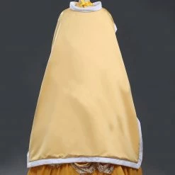 Auscosplay Princess Belle Dress Yellow Cosplay Costume Prince & Princess Costume