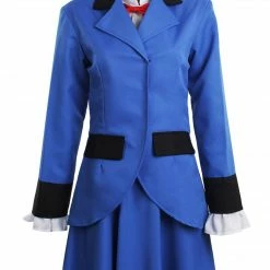 Auscosplay Mary Poppins Cosplay Costume Women Blue Dress Prince & Princess Costume