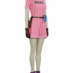 Auscosplay Dragon Ball Z Bulma Pink Dress Cosplay Costume