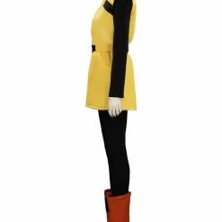 Auscosplay Anime Costume Dragon Ball Z Bulma Cosplay Costume Yellow Dress
